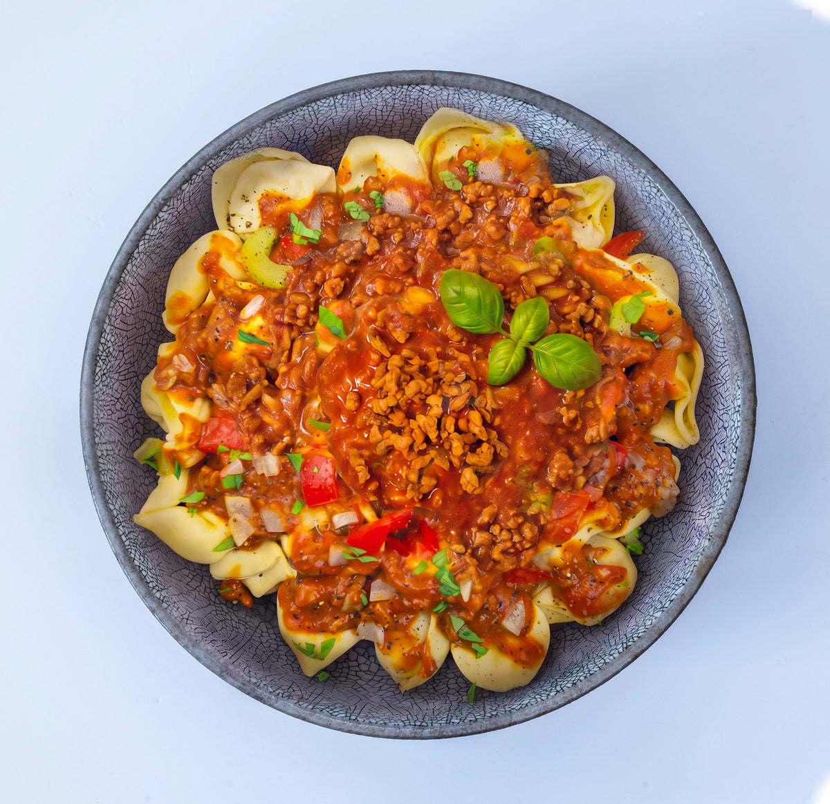 Bio Tortellini in feiner Bolognesesoße