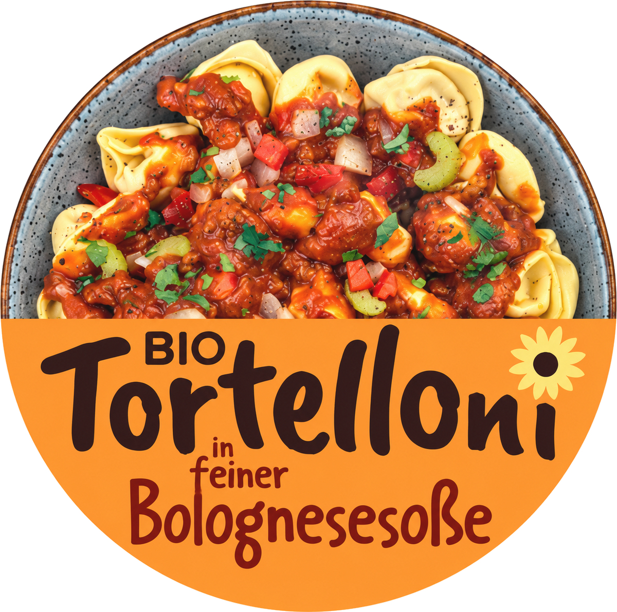 Bio Tortellini in feiner Bolognesesoße