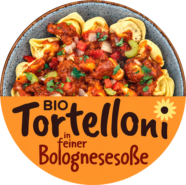 Bio Tortellini in feiner Bolognesesoße